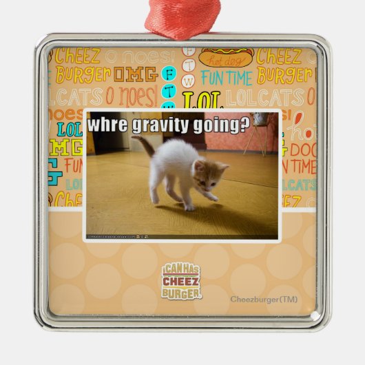 重力の行くことか。 メタルオーナメント (正面)