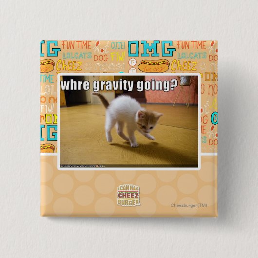 重力の行くことか。 缶バッジ (正面)