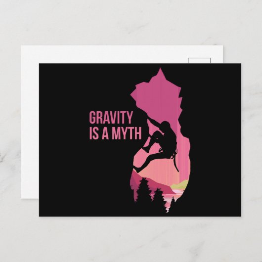 重力は神話のおもしろい登山贈り物 ポストカード (正面/裏面)