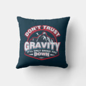 重力を信じるな スキー スノースポーツ 面白 クッション (裏面)