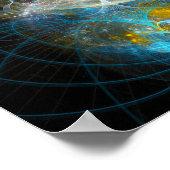 重力グリッド(10x8) ポスター (角)