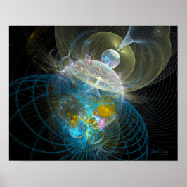 重力グリッド(20x16) ポスター