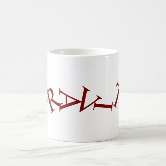 重力タイポグラフィコーヒーマグ コーヒーマグカップ (中央)