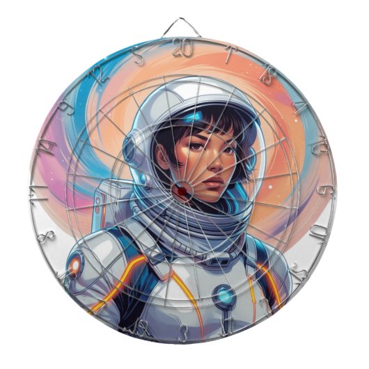 重力ドリフト：宇宙飛行士Tシャツデザイン ダーツボード (正面)