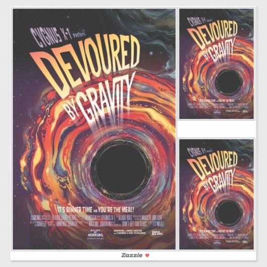 重力ハロウィーンホールブラックホラーによって食い尽くす シール (シート)