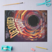 重力ハロウィーンホールブラックホラーによって食い尽くす 薄葉紙 (クラフト)