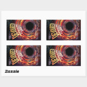 重力ハロウィーンホールブラックホラーによって食い尽くす 長方形シール (シート)