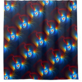 重力ブルーシフト シャワーカーテン (正面)