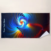 重力ブルーシフト ビーチタオル (正面)