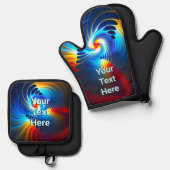 重力ブルーシフト 鍋つかみ&鍋敷きセット (正面/裏面)