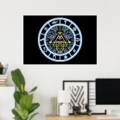 重力滝Bill Cipher Wheel ポスター (ホームオフィス)