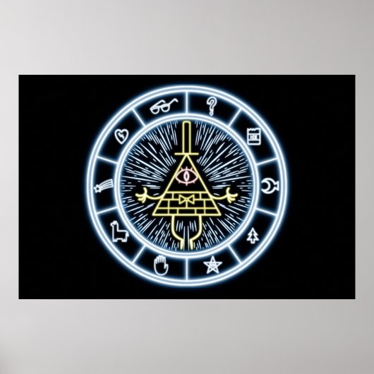 重力滝Bill Cipher Wheel ポスター (正面)
