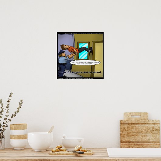 重力破壊法ポスタおもしろいー ポスター (キッチン)