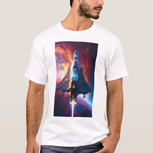 重力航海宇宙ステーションTシャツ Tシャツ (正面)