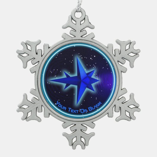 重力駆動探査機 スノーフレークピューターオーナメント (正面)