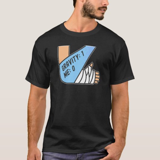 重力1 私0 腕の骨折 Tシャツ (正面)
