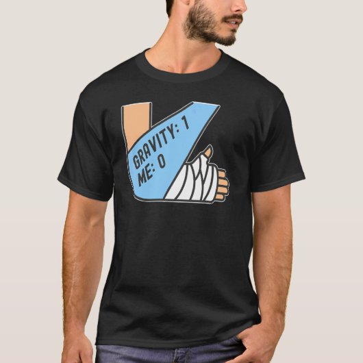 重力1 私0 腕骨折4 Tシャツ (正面)
