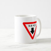 重力。  それは法律です コーヒーマグカップ (正面右)