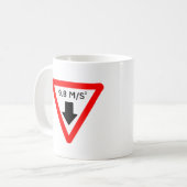 重力。  それは法律です コーヒーマグカップ (正面左)