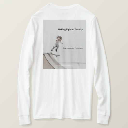 重力(背部で) LongSleeve T-Shiの軽視 Tシャツ (デザイン裏面)