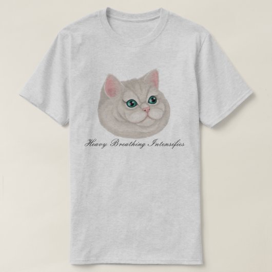 重呼吸の猫Tシャツ Tシャツ (デザイン正面)