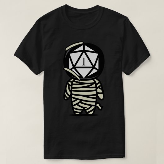 重大おもしろい失敗Polyhedral D20サイコロMummy Tシャツ (デザイン正面)
