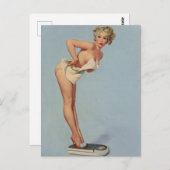 重大な問題、カレンダーイラストレーションピンナップ ポストカード (正面/裏面)