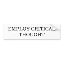 重大な思考のバンパーステッカー