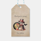 重大な間違いゴシックのスケルトンハロウィーンベビーBday ギフトタグ (正面)