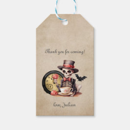 重大な間違いゴシックのスケルトンハロウィーンベビーBday ギフトタグ