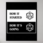 重大な障害D20サイコロの状況おもしろい ポスター (正面)