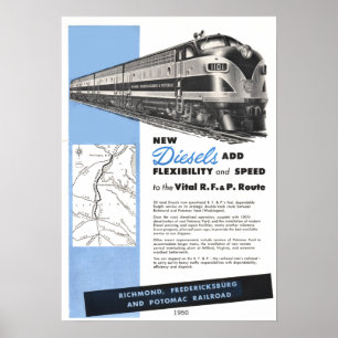 重大なR.F.& P. Routeのための鉄道ディーゼル ポスター