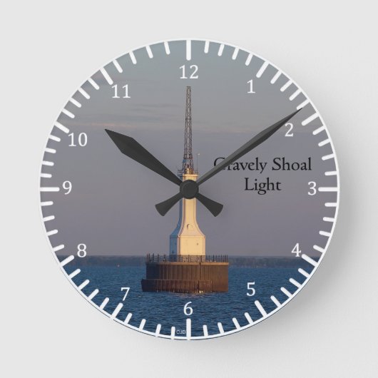 重大に群れの軽い時計 ラウンド壁時計 (正面)