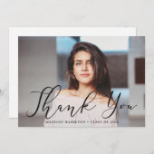 重大黒台本写真卒業 サンキューカード (正面/裏面)