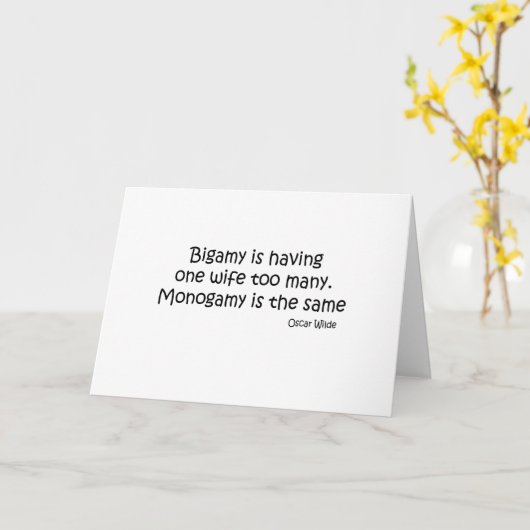 重婚は妻が一人で引用文 カード (黄色い花)