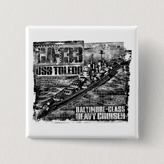 重巡洋艦トレドボタン 缶バッジ (正面)