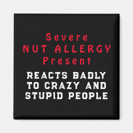 重度のナットアレルギーが存在 – ひどい反応 マグネット