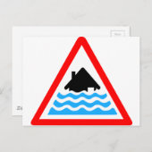 重度の警告洪水 ポストカード (正面/裏面)