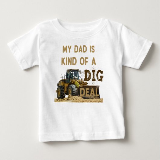 重機おもしろい器操作者パパことわざ ベビーTシャツ (正面)