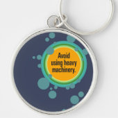 重機の使用を避ける放射状バブルGfx キーホルダー (正面)