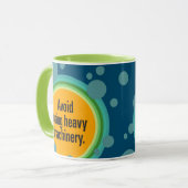 重機の使用を避ける放射状バブルGfx マグカップ (正面左)