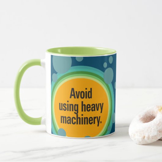 重機の使用を避ける放射状バブルGfx マグカップ (ドーナツ)