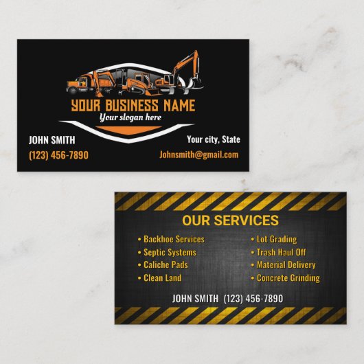 重機の名刺 名刺 (正面/裏面)