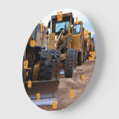 重機イメージクロック ラージ壁時計 (傾斜)