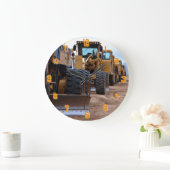 重機イメージクロック ラージ壁時計 (ホーム)