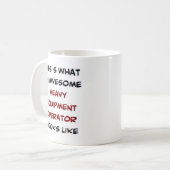 重機オペレータ素晴らし、 コーヒーマグカップ (正面左)