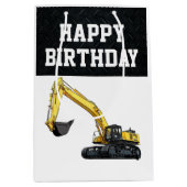 重機事業建築誕生日 ミディアムペーパーバッグ (正面)