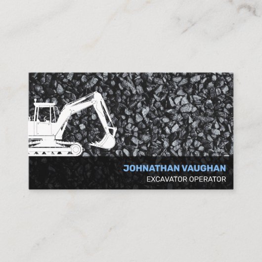 重機作業者掘削建築 名刺 (正面)