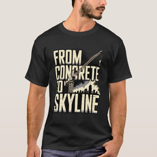 重機建設クレーンオペレーター Tシャツ (正面)