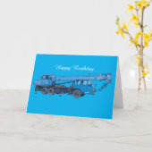 重機誕生日カード カード (黄色い花)